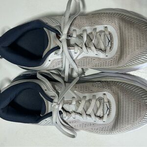 Hoka Women's Cream and Gray Athletic Shoes